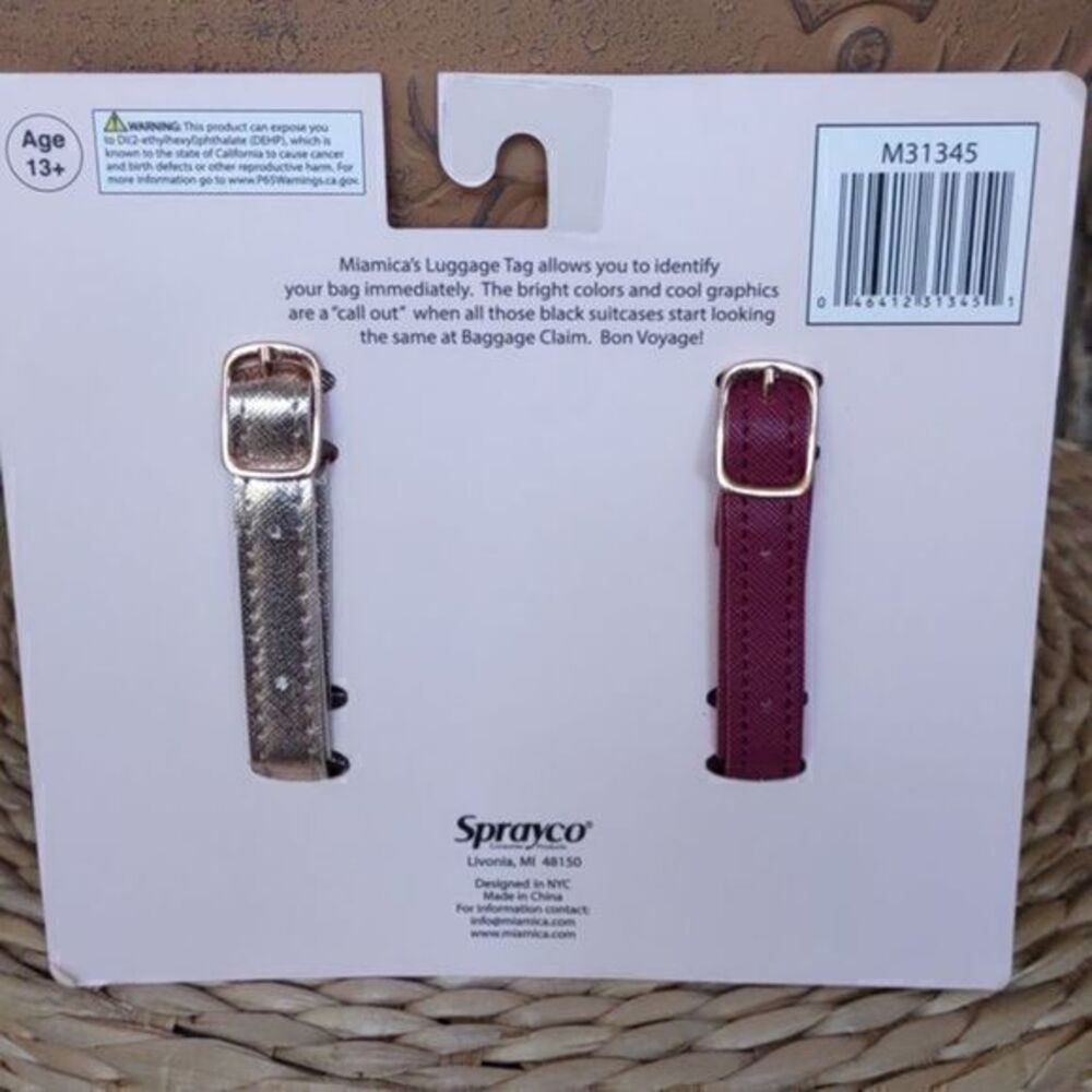 Miamica Luggage Tags Set‎ - Picture 2 of 5